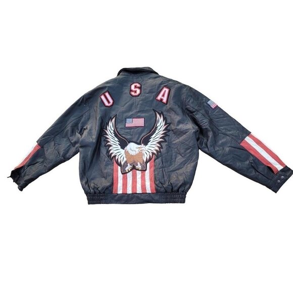 Vintage 90s America USA Leather Jacket